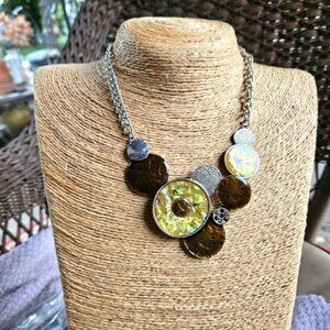 Passion Metal Abstract Statement Necklace